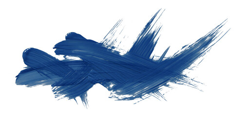 Shiny blue brush isolated on transparent background. blue watercolor png