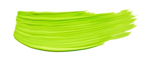 Shiny green brush isolated on transparent background. lime green brush png