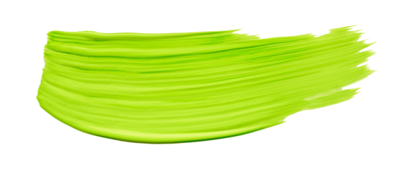 Shiny green brush isolated on transparent background. lime green brush png