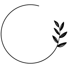 Minimalist Floral Flower Frame