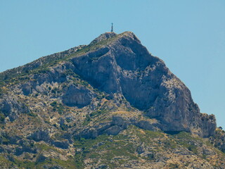 Magnificent Sainte-Victoire mountain in Provence in France near Aix en Provence