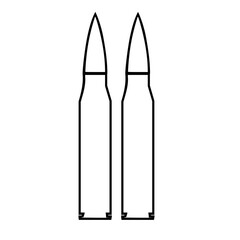 bullet outline, thin, flat, digital icon.
