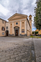 Fototapeta na wymiar Church of the Annunziata, also called of Sant'Agostino, Bagnoregio, in the diocese of Viterbo, Italy