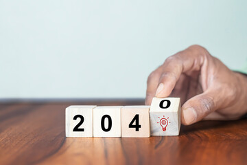 New ideas creativity and innovative concept in 2040. Agility and digialization business. Initiative...