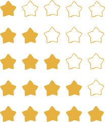 星のフィードバックアイコン　評価　黄色　手書き