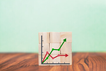 Stagflation, finance crisis ,economic recession concept. High inflation, low economic activities,...
