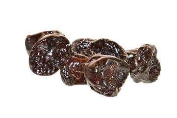 prunes isolated on white background