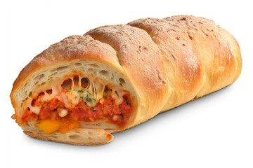 sandwich with vegetables and hot cheese