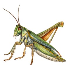 grasshopper on a white background
