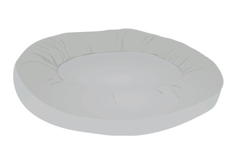Grey pet pillow. vector illustration
