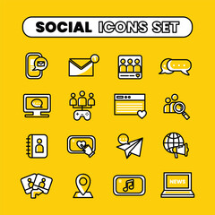 Social media icons set