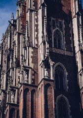 Naklejka premium Architectural detail of the olds gothic cathedral in Europe 