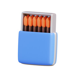3d illustration of matchstick