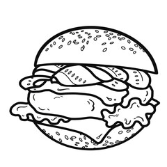 doodle hamburger