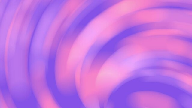 Amethyst purple background. Abstract moving soft peach pink rays. Elegant light transitions. Flow motion. Smooth animation. Blurred texture curved beams. Pastel template for presentation, web design