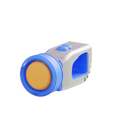 3d illustration of big flashlight