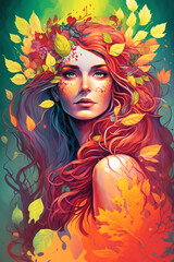 Beltane Godess illustration