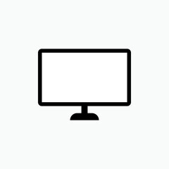 Monitor Icon. Screen, Device Symbol – Vector.   