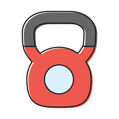 Kettlebell icon, fitness sport symbol, iron equipment vector illustration, workout heavy training web mark