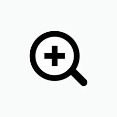 Fototapeta premium Zoom in Icon. Display Setting Symbol