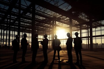 Business Exécutive Meeting on a Construction Site