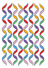 Colourful ribbons