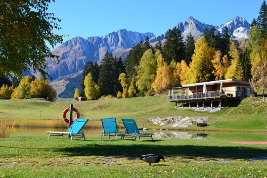 Lake Claus surrounded by the Swiss Alps - Region Andermatt Sedrun Disentis