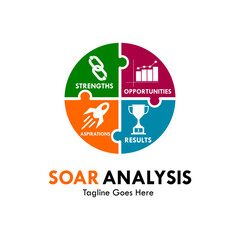 Soar analysis design logo template illustration