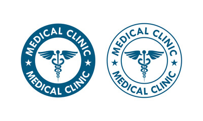 medical clinic badge design logo template illustration