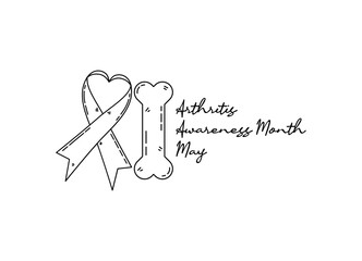 line art of arthritis awareness month good for arthritis awareness month celebrate. line art. illustration.