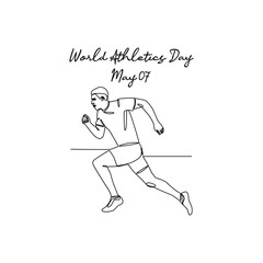 line art of world athletics day good for world athletics day celebrate. line art. illustration.