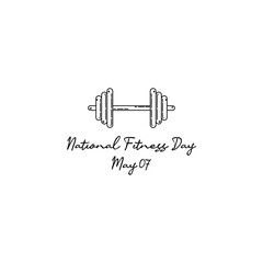line art of national fitness day good for national fitness day celebrate. line art. illustration.