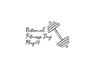 line art of national fitness day good for national fitness day celebrate. line art. illustration.
