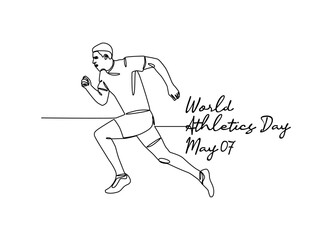 line art of world athletics day good for world athletics day celebrate. line art. illustration.