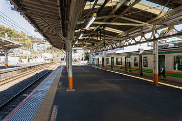 Atami train station in Shizuoka,　Japan