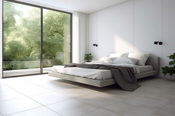 ベッドルームの風景　AI生成画像　Generative AI