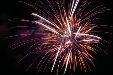 Obraz premium Colorful fireworks during festival