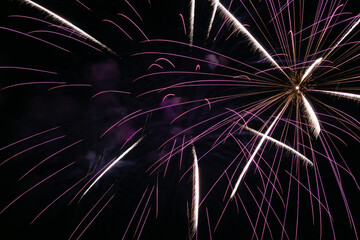 Colorful fireworks during festival