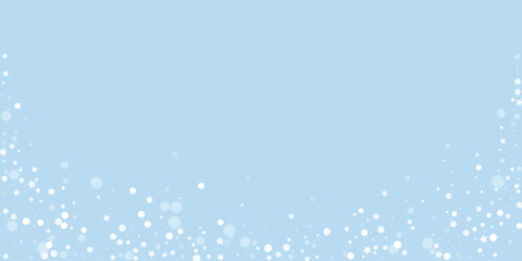 Snowy christmas background. Subtle flying snow