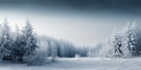 Fototapeta premium Stylish winter landscape