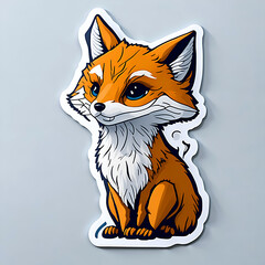 Obraz premium Cute Cartoon Fox. Charming creature