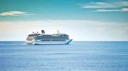 Fototapeta na wymiar cruise ship in the sea