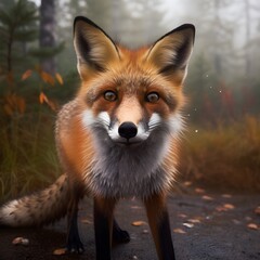 Obraz premium red fox cub