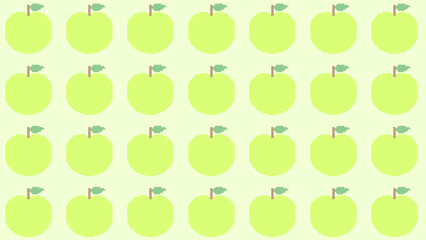 ピクセルアートなシンプル青りんごパターン⭐︎