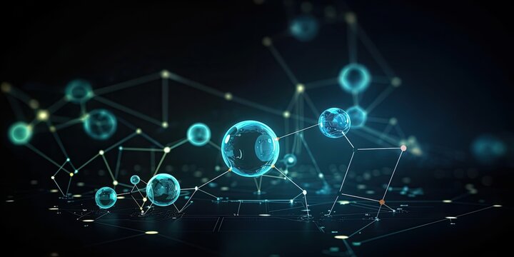 Abstract chemical and technology background. Generative AI