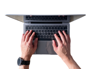 Grey Laptop top view