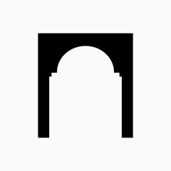 Arch Curve Icon. Architecture Element Symbol.