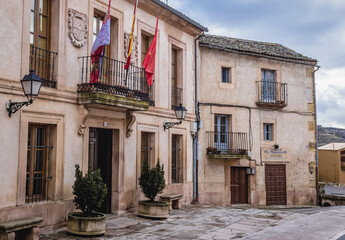 Sepulveda town in Segovia region - exterior view of Town Hall, Spain