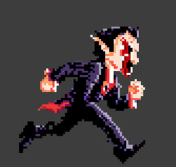 16 bit 8 bit vampire vector art
