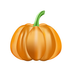 3D Golden Pumpkin Illustration Vector